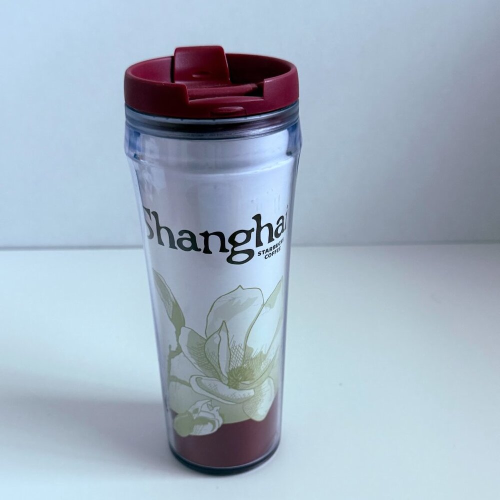 NEW Vintage Shanghai China Starbucks Tumbler 12oz Red